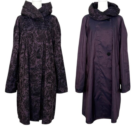 Mycra Pac Reversable Donatello Purple Black Raincoat Witchy Goth Fairy M/L - Picture 1 of 13